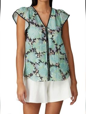 Kate Spade New York Dahlia Bloom Burnout top, Sz M